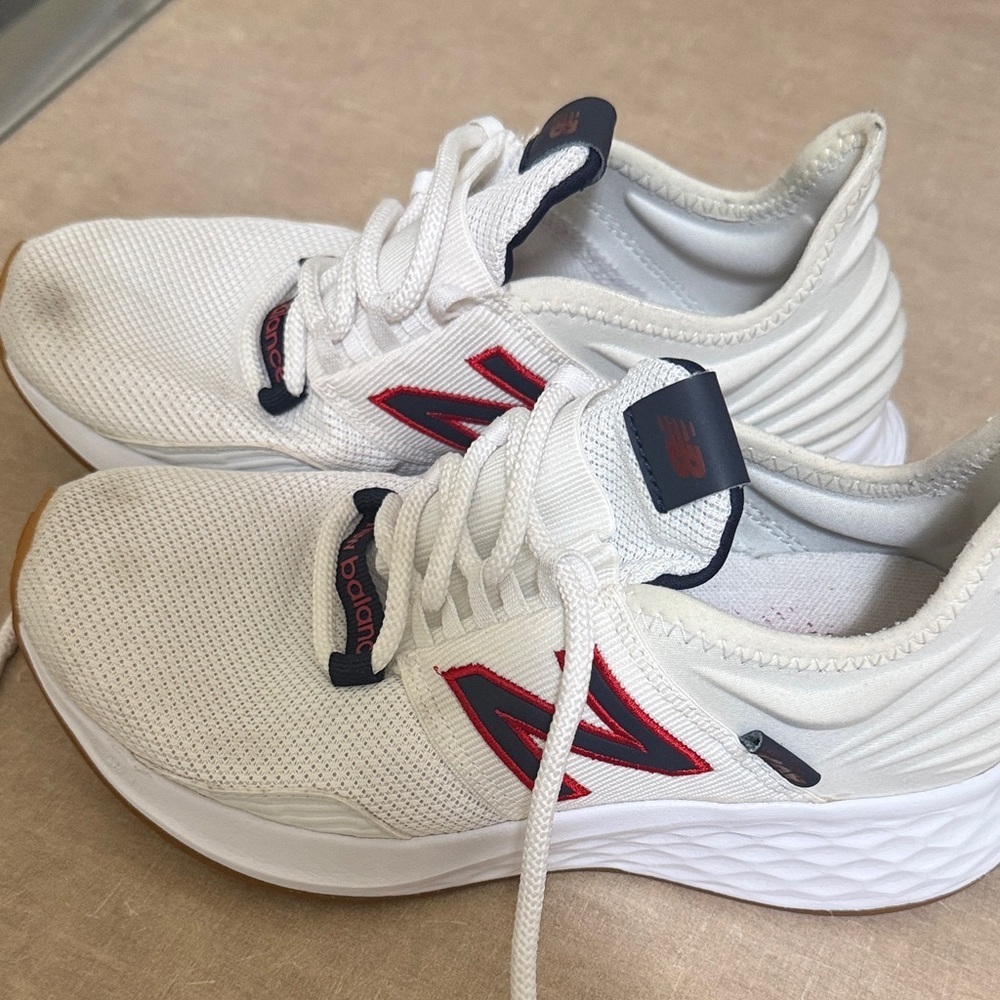 New Balance Kids Sneakers in White and Red